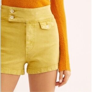 Free People Sammi Retro shorts.Color yellow-green.Women’s size XS